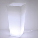Vaso Luminoso da Giardino a LED 38x38x80 cm in Resina 5W Cedar Bianco Freddo-3