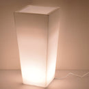 Vaso Luminoso da Giardino a LED 38x38x80 cm in Resina 5W Cedar Bianco Neutro-3