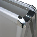 Espositore Pubblicitario Bifacciale a Cavalletto Pieghevole 100x140 cm Frame 32 in Alluminio da Esterno Antivento Silver-4