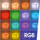 Cubo Luminoso da Giardino a LED 40x40 cm in Resina 5W Cube Multicolore-3