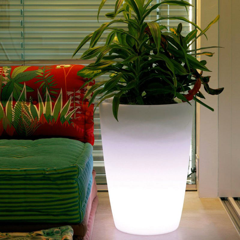 Vaso Luminoso da Giardino a LED Ø40 cm in Resina 5W Cypress Bianco Neutro-5