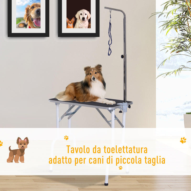 Tavolo da Toelettatura e Tosatura per Cani e Gatti Carico 30kg 81x48.5x80 cm -7
