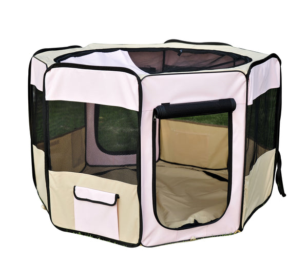 Recinto Box per Animali Domestici in Tessuto Oxford Rosa Ø116x71 cm online