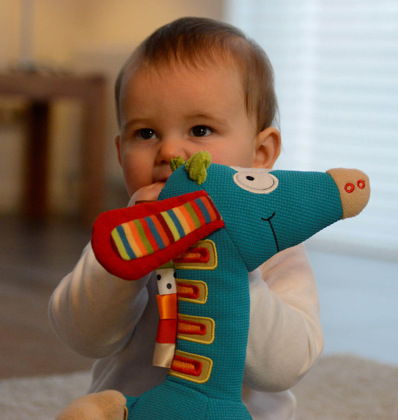 Giraffa Musicale Peluche per Bambini Doce Blu-2