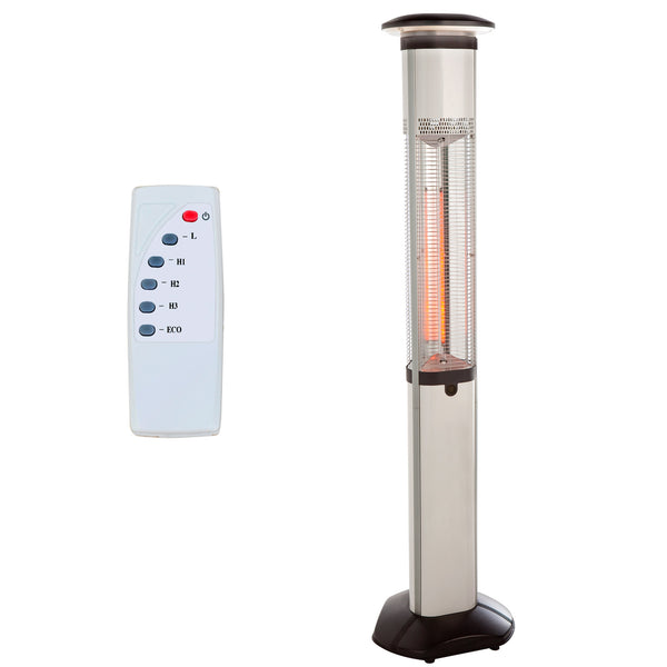 Stufa Elettrica ad infrarossi da Esterno 38,8x41,7x 166,8 cm in Fibra di Carbonio con Luce Led Skyline Pro Bianco acquista