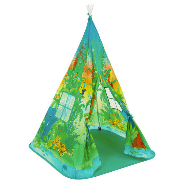 Tenda Casetta per Bambini Triangolare Fun 2 Give Giungla Verde prezzo