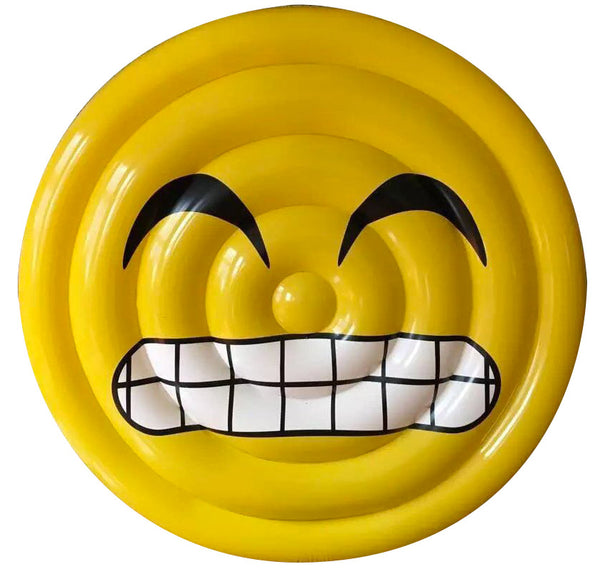 prezzo Materassino Gonfiabile Ø150 cm in PVC a Forma di Emoji Ranieri Face Sorriso Giallo