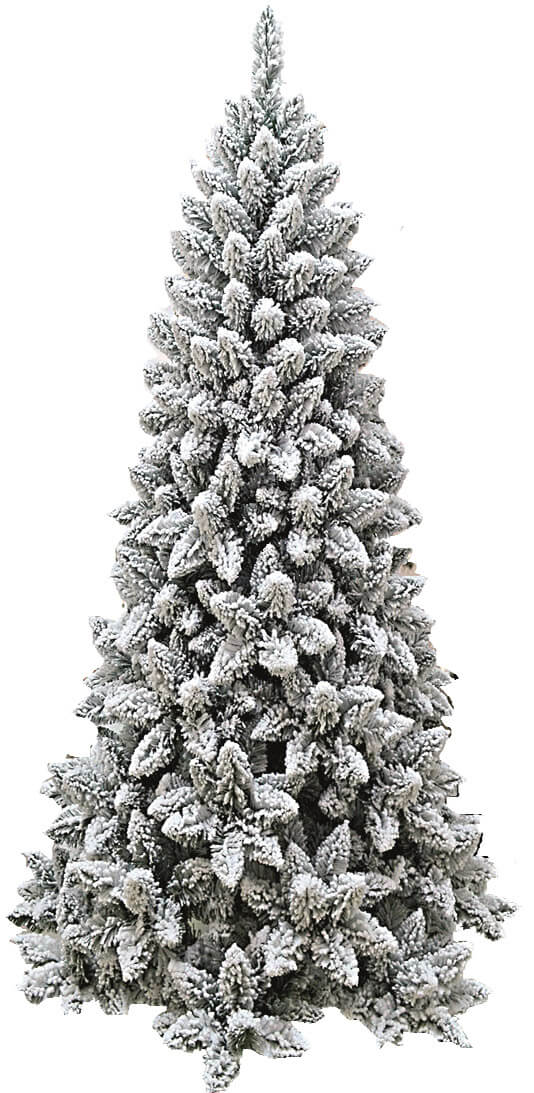 Albero di Natale Artificiale Innevato 240 cm 81 Rami Foresta Premium Verde