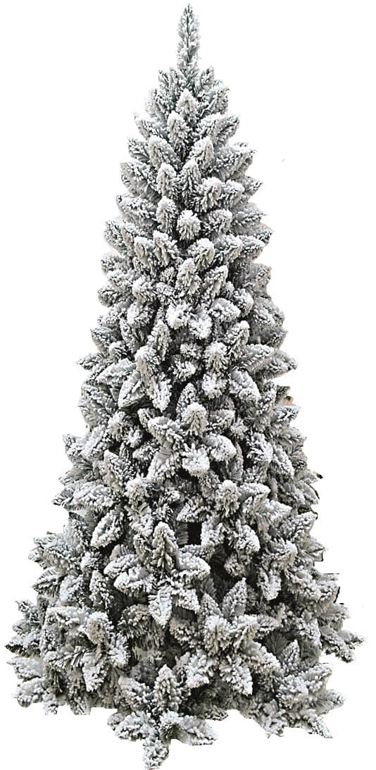 acquista Albero di Natale Artificiale Innevato Monterey Slim Floccato Varie Misure