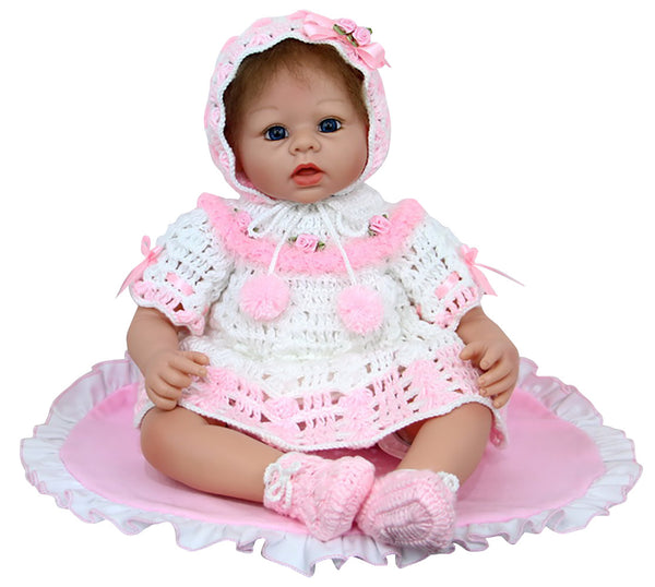 online Bambola Reborn Femmina Realistica in Vinile 30cm Seduta Kidfun Real Baby Dottie