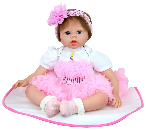 Bambola Reborn Femmina Realistica in Vinile 30cm Seduta Kidfun Real Baby Marisol acquista