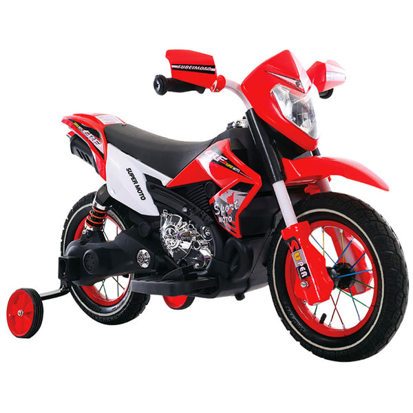 sconto Moto Motocicletta Elettrica per Bambini 6V Kidfun Motocross Rossa
