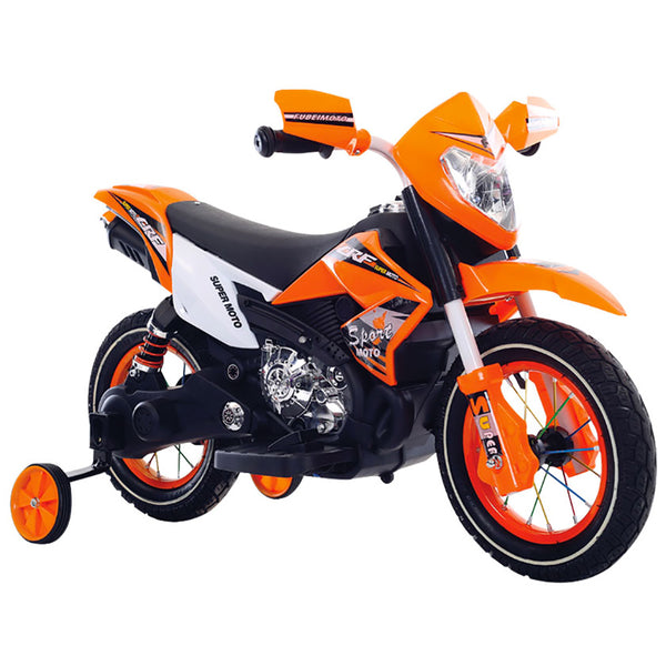 Moto Motocicletta Elettrica per Bambini 6V Kidfun Motocross Arancione sconto