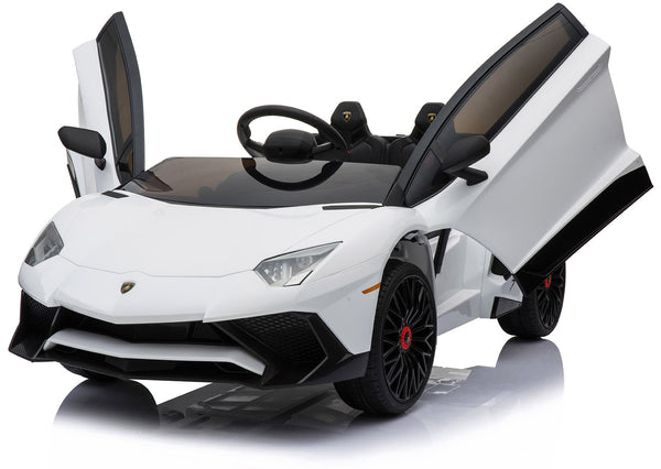 sconto Macchina Elettrica per Bambini 12V con Licenza Lamborghini Aventador Roadster SV Bianca
