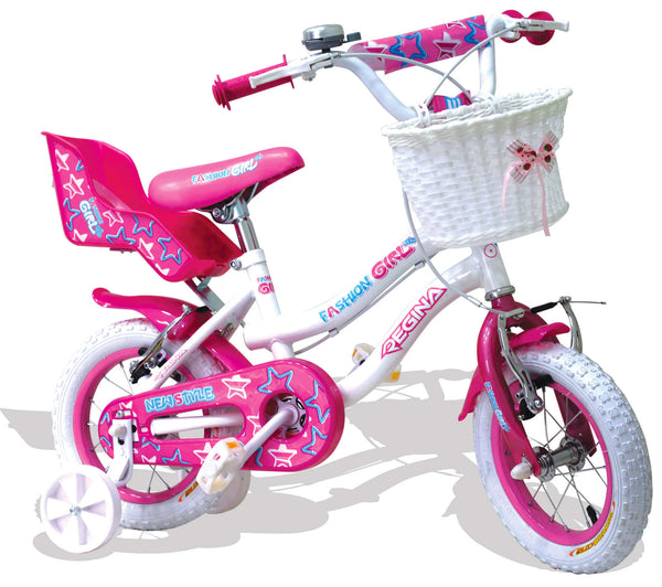 acquista Bicicletta per Bambina 12" 2 Freni Kidfun Regina Fashion Girl Bianca