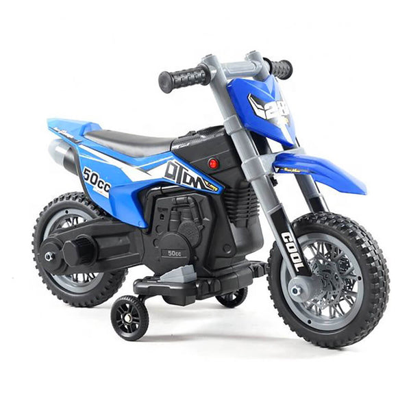 Moto Elettrica per Bambini 6V Motocross Blu sconto