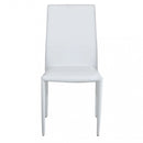 Sedia Cammie 41x50x91 h cm in Similpelle Bianco-2