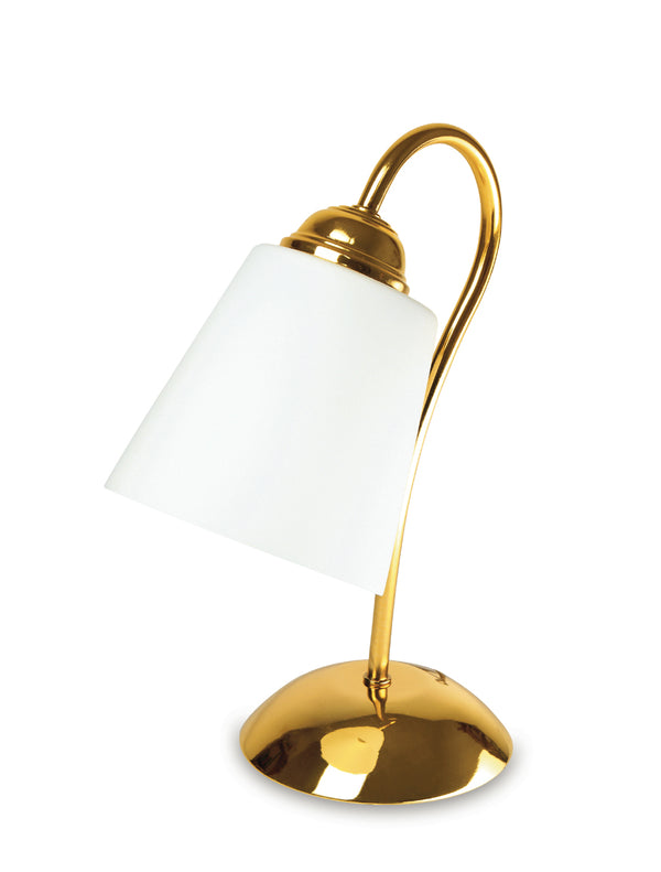 prezzo Lume paralume Vetro Soffiato Metallo Oro Lampada da Tavolo Classica E14