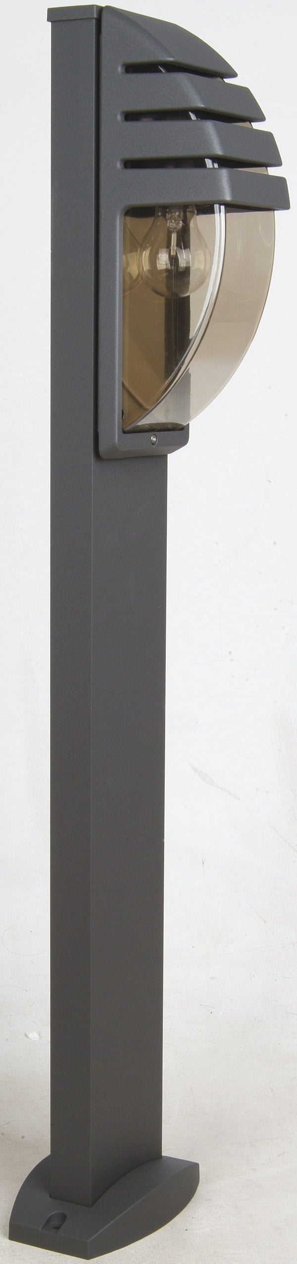 acquista Paletto Alluminio Antracite Diffusore Policarbonato Oscurato Giardino Esterno E27