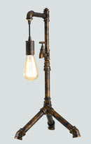 Lampada da Tavolo Rustica Rubinetto Metallo Invecchiato Vintage E27 Ambiente I-AMARCORD-L1-1