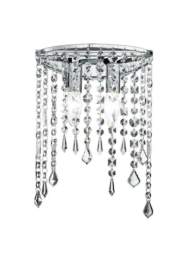 Applique Elegante Pendenti Cristalli K9 Metallo Lampada da Parete Classica E14 prezzo