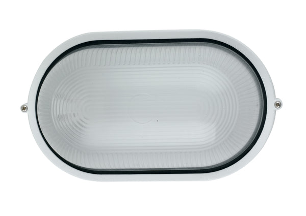 Plafoniera Ovale Alluminio Bianco Diffusore Esterno Palestre E27 prezzo