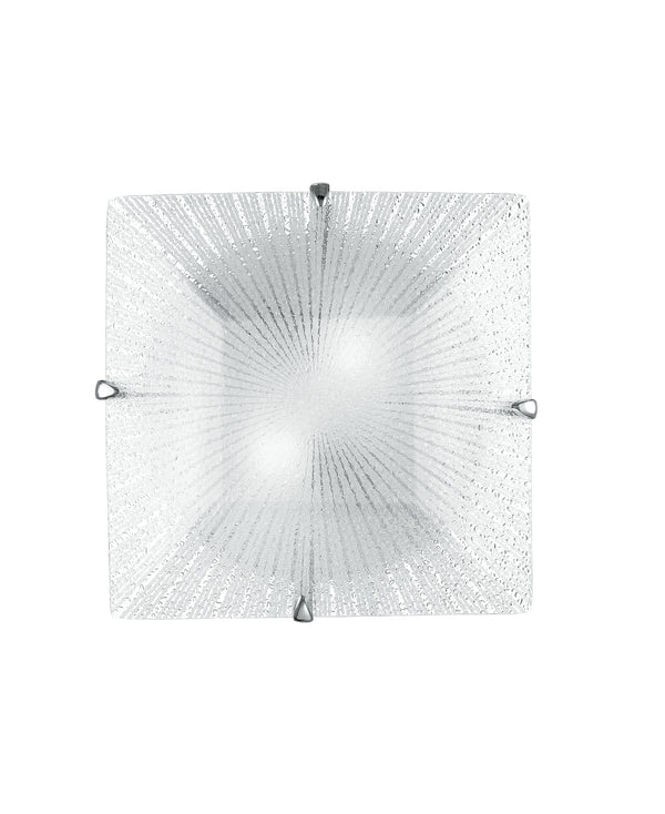 Plafoniera Quadrata decoro Raggi Vetro Diamantato Lampada Moderna E27 online