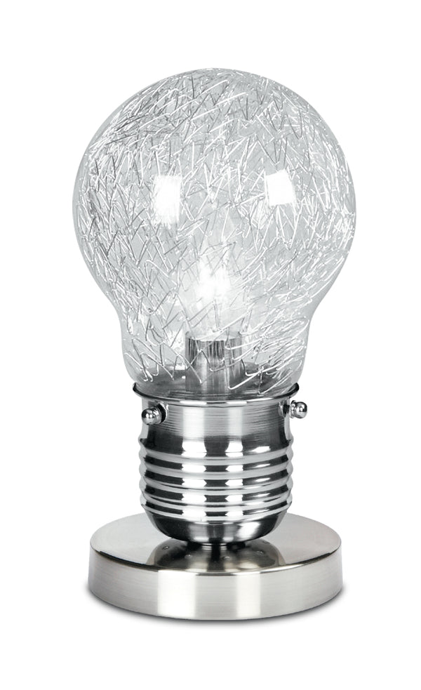 Lumetto Lampadina Vetro Intreccio Fili Alluminio Lampada Interno Moderno E14 online