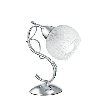 Lume decoro Cromato Diffusore Sferico Struttura Metallo Lampada da Tavolo Elegante E14 prezzo
