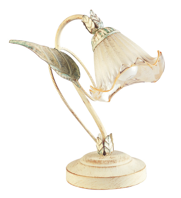 Lume Elegante Decoro Floreale Metallo Diffusore Lampada da Tavolo Classica E14 online