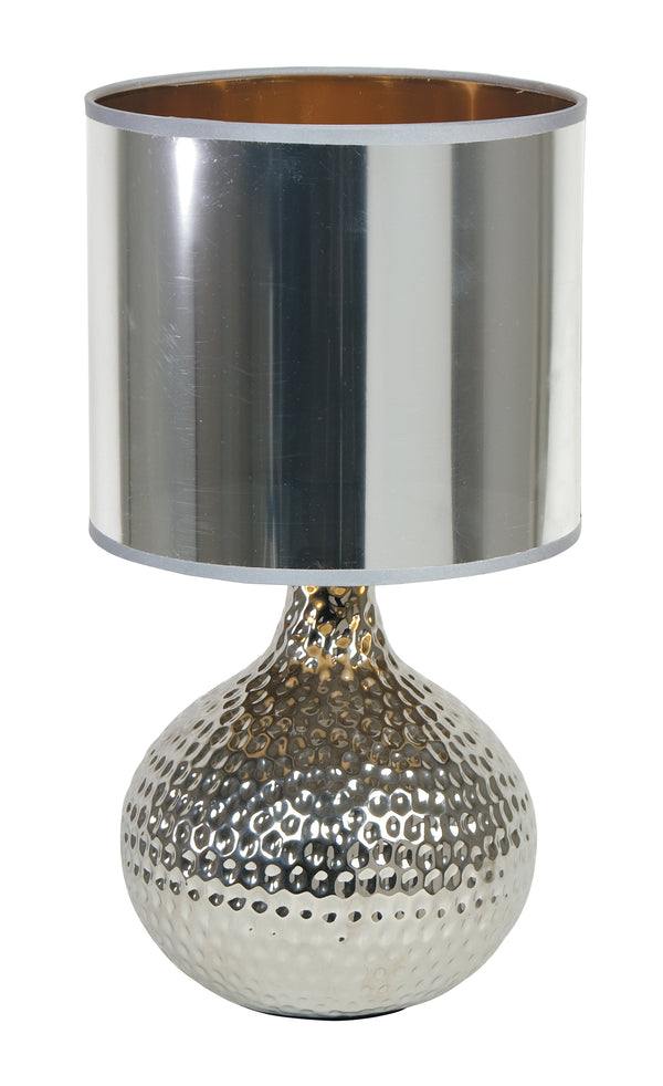 Lume Argento paralume Pvc fusto Ceramica Lampada Moderna E14 acquista