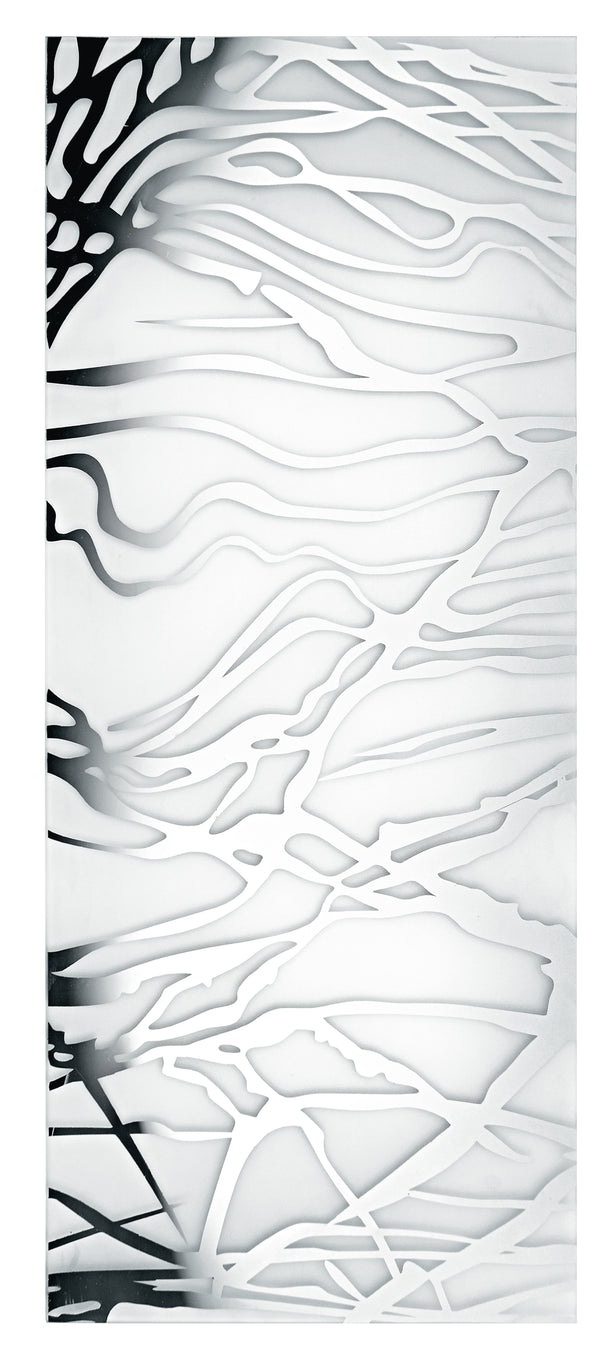 Vetro di Ricambio Rettangolare per Plafoniera Kappa decoro Cromato 94,5x25,8 cm online