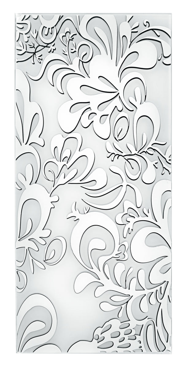 Vetro di Ricambio Rettangolare per Plafoniera Kappa decoro Floreale 56x25,8 cm online