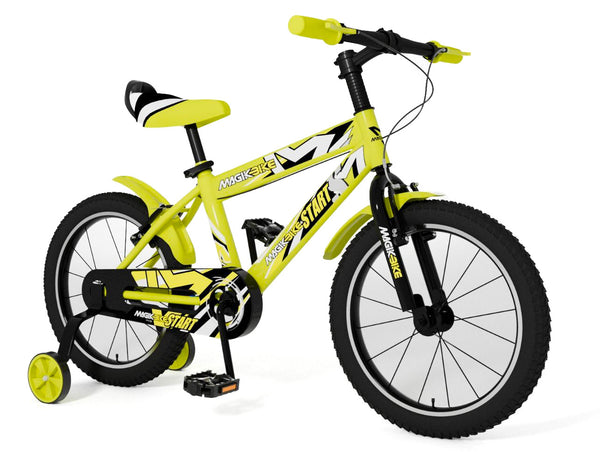 acquista Bicicletta per Bambino 12" 2 Freni Magik-Bike Start Pro Gialla e Nera