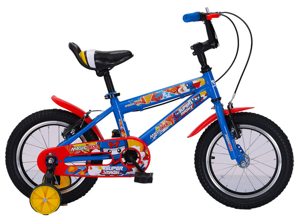 sconto Bicicletta per Bambino 14" 2 Freni V-Brake Magik-Bike Supermagik Blu e Rossa