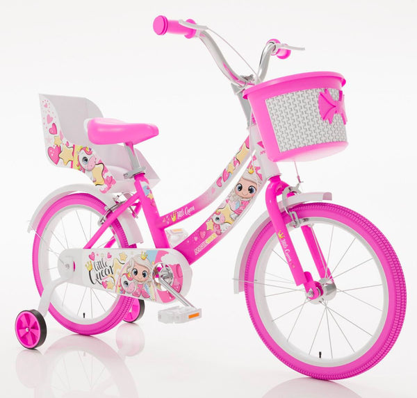 Bicicletta per Bambina 16" 2 Freni Magik-Bike Little Queen Rosa sconto