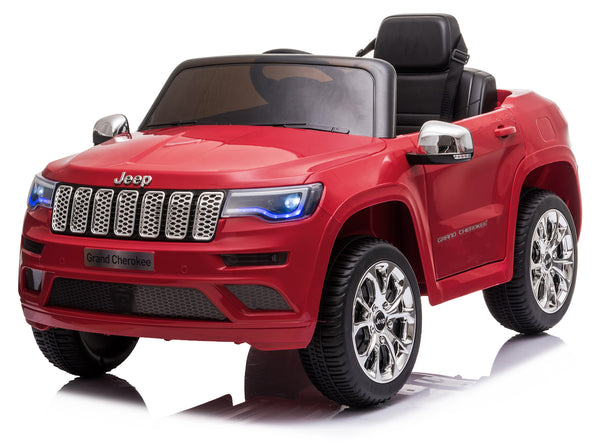acquista Macchina Elettrica per Bambini 12V con Licenza Jeep Grand Cherokee Rossa
