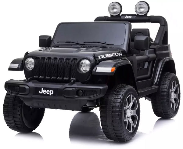 Macchina Elettrica per Bambini 12V 2 Posti con Licenza Jeep Wrangler Rubicon Nera acquista