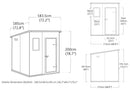 Casetta da Giardino Porta Attrezzi 183,5x185x200,5 cm in Resina Keter Manor Pent 6x6 Grigia-5