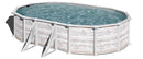 Piscina Ovale Fuori Terra 610x375xh132 cm in Acciaio e PVC Gre Groenlandia-1