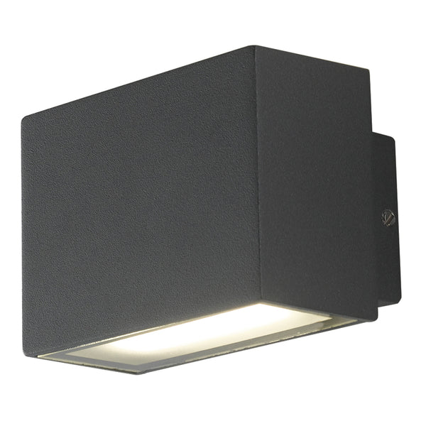 Applique Alluminio Nero Emissione Luminosa Superiore e Inferiore Led 6 watt Luce Naturale online