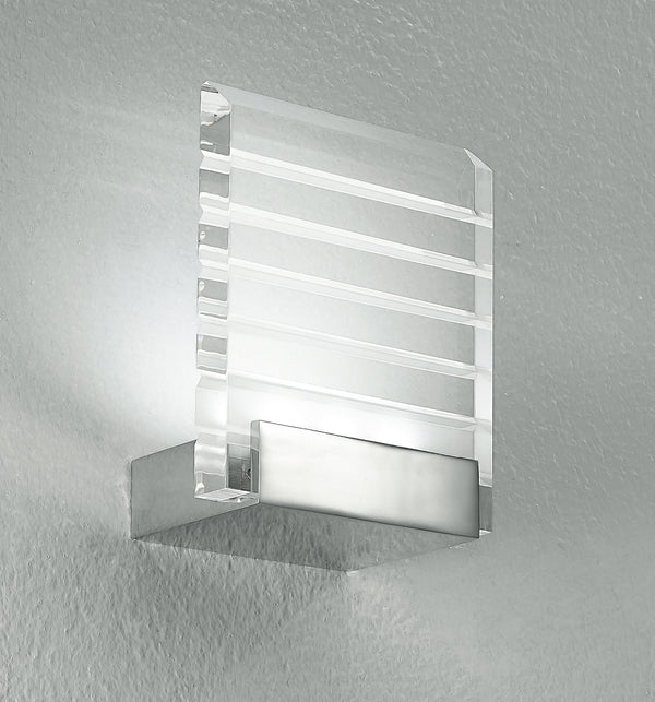 Applique Alluminio Cromo Diffusore Acrilico Lampada da Bagno Led 3 watt Luce Calda prezzo