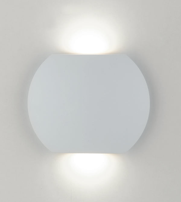 acquista Applique Alluminio Bianco Diffusione Luce Sopra Sotto Lampada Moderna Led 6 watt Luce Calda