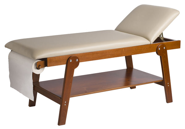 acquista Lettino da Massaggio Visita Fisioterapia Fisso 2 Sezioni 190x70x75 cm 250Kg Beige