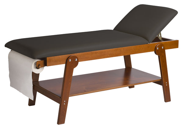 online Lettino da Massaggio Visita Fisioterapia Fisso 2 Sezioni 190x70x75 cm 250Kg Nero