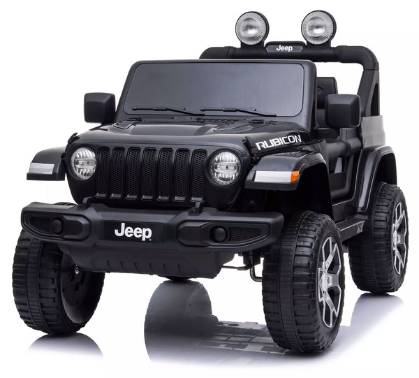 Macchina Elettrica per Bambini 12V 2 Posti con Licenza Jeep Wrangler Rubicon Nera acquista