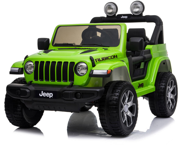 Macchina Elettrica per Bambini 12V 2 Posti con Licenza Jeep Wrangler Rubicon Verde acquista