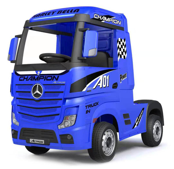 acquista Camion Elettrico Truck per Bambini 12V con Licenza Mercedes Actros Blu