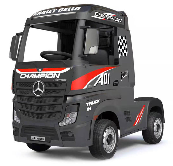 Camion Elettrico Truck per Bambini 12V con Licenza Mercedes Actros Nero acquista
