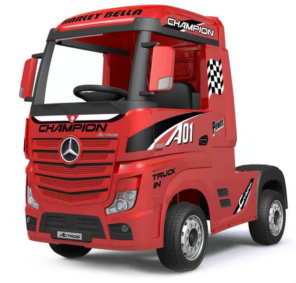online Camion Elettrico Truck per Bambini 12V con Licenza Mercedes Actros Rosso